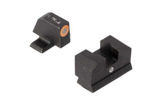 XS Sights F8 night sights for Glock 42 / Glock 43 handguns feature a large, high vis orange outline front sight for rapid acquisition